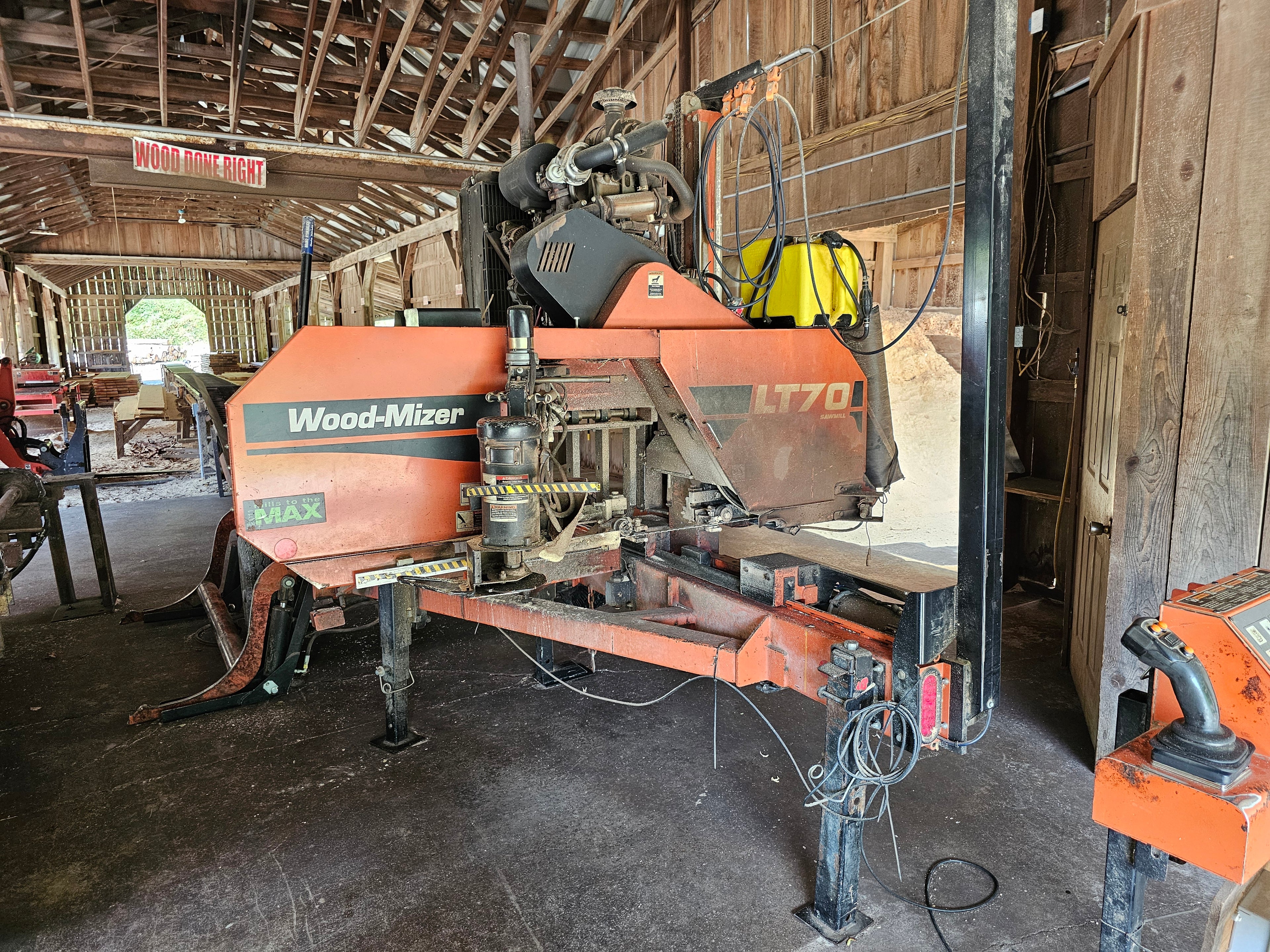 Woodmizer LT70 used by Pendell Companies to cut Rough Cut Lumber